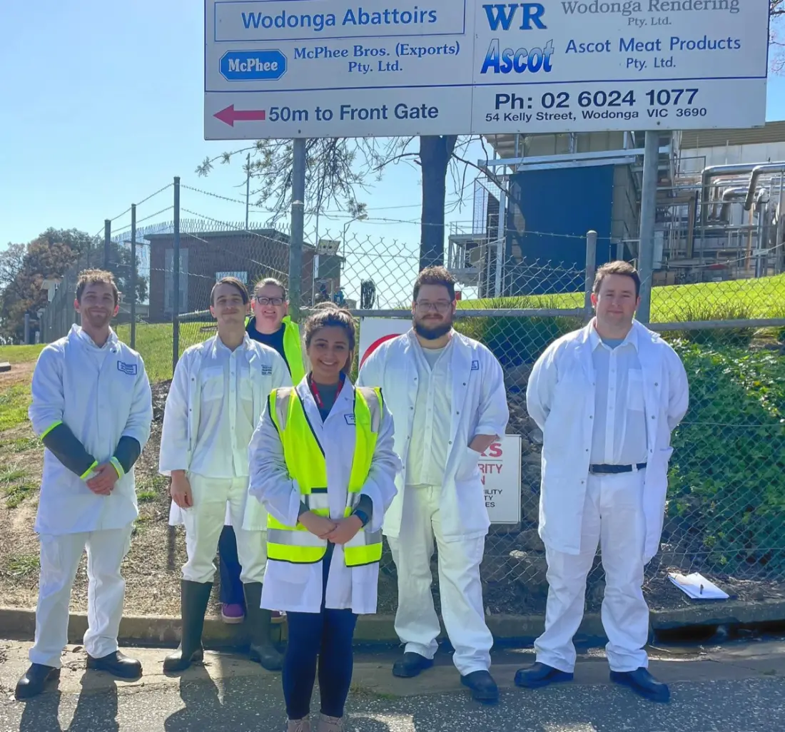Melbourne Tech Institute trainer with a team of students completing nationally recognised laboratory training at their workplace